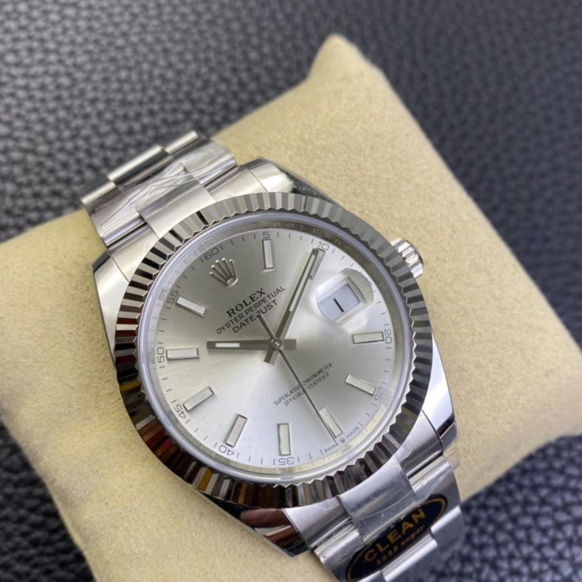 [Super Clone] Regency Classic Date 41 mm Timeless Fluted Bezel Silver Dial 126334 9532