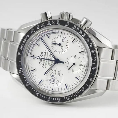 Celestial Moon Chronograph Professional 42mm Steel On Steel White Dial 6339