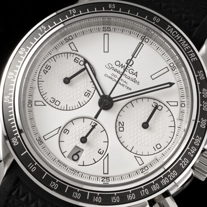 Celestial Racing Chronograph 40mm Steel On Rubber Strap White Dial 1729