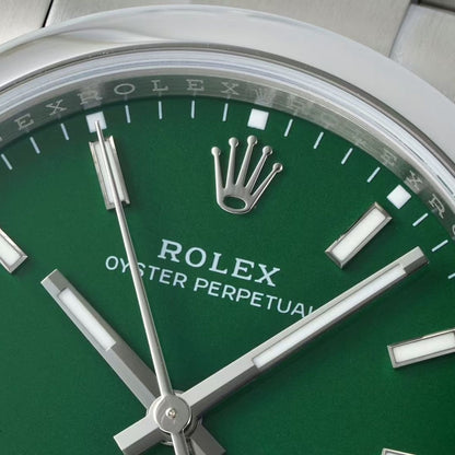[Super Clone] Regency Timeless Perpetual 36 mm Timeless Trapeze Bezel Green Dial 126000 5357