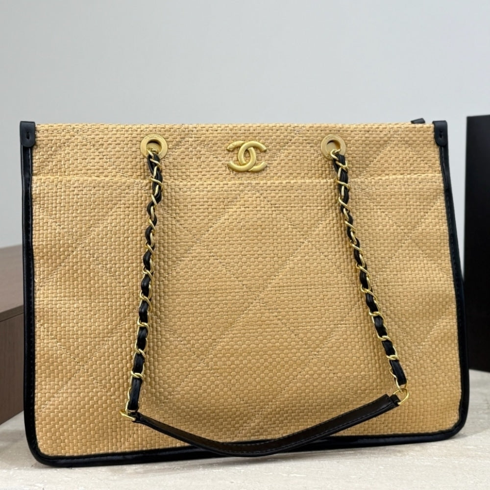 Shopping Bag Large Natural Straw Tote Bag Beige 39cm 22 New Collection Bag Shopping Bag