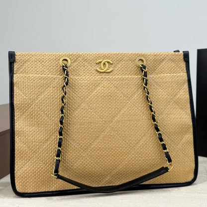 Shopping Bag Large Natural Straw Tote Bag Beige 39cm 22 New Collection Bag Shopping Bag