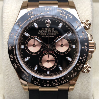 [Super Clone] Regency Racing Chronograph 40 mm Rubber Ceramic Bezel Bright black and Sundust Dial 126515LN 3594