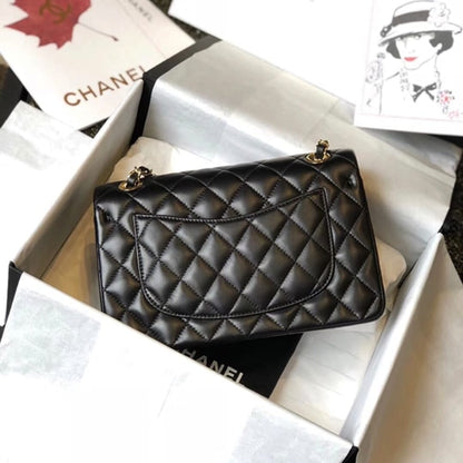 Classic 11.12 Medium Smooth Leather Flap Bag Black 25cm A01112 Y01295 94305 22 New Collection Bag Flap Bag