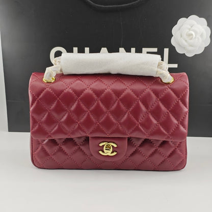 Classic 11.12 Medium Smooth Leather Flap Bag Burgundy 25cm A01112 Y04059 NZV44 Classic Bag