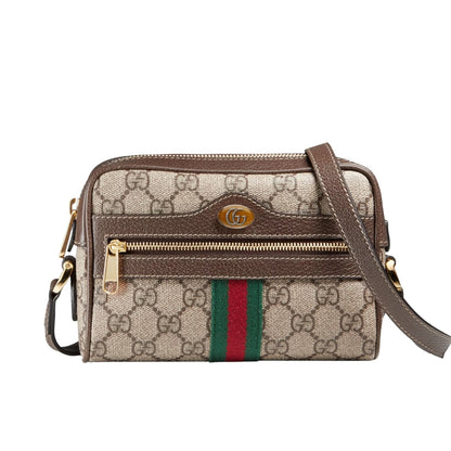 Ophidia Mini GG Supreme Canvas Shoulder Bag Beige And Ebony 17Cm 517350 96IWS 8745 OPHIDIA Bag