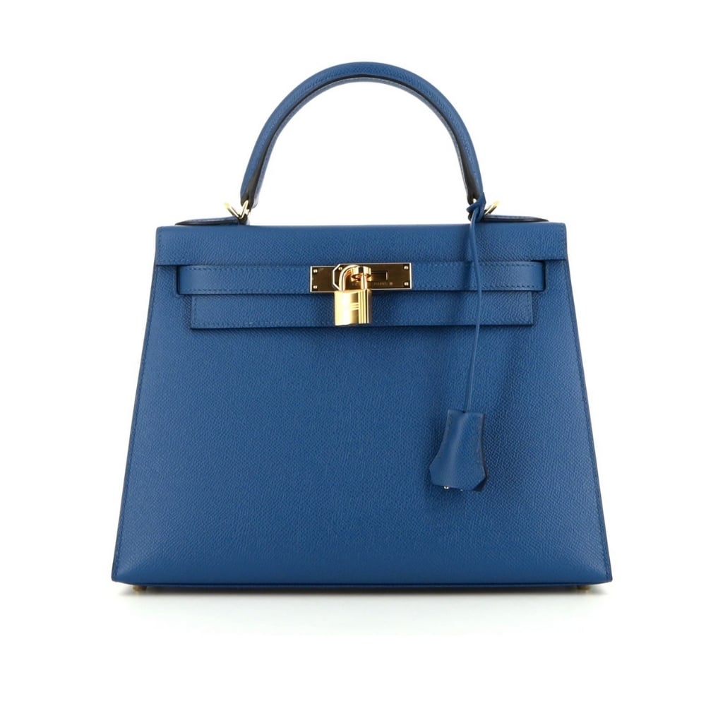 Kelly Sellier 25 Epsom Gold-tone Hardware Handbag Dark Blue 25Cm Kelly Bag