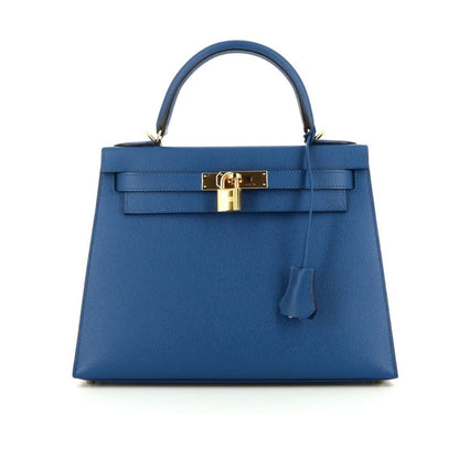 Kelly Sellier 25 Epsom Gold-tone Hardware Handbag Dark Blue 25Cm Kelly Bag