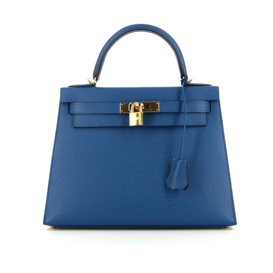 Kelly Sellier 25 Epsom Gold-tone Hardware Handbag Dark Blue 25Cm Kelly Bag