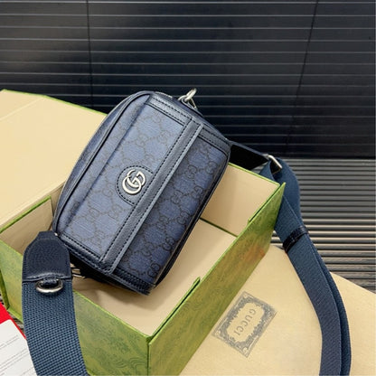Ophidia Mini GG Supreme Canvas Crossbody Bag Dark Blue 20Cm OPHIDIA Bag