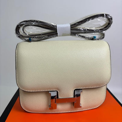 Constance Swift Silver-tone Hardware Crossbody Bag Cream 18cm Constance Bag