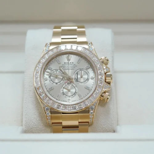 wrist watch Daytona 18K Yellow Gold Gelbgold Sundust Dial Diamond Bezel Oyster Bracelet 40 mm watch