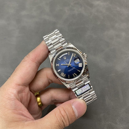 Regency Weekday 40 mm Weekday Fluted Bezel Blue ombre Dial 228236 6826