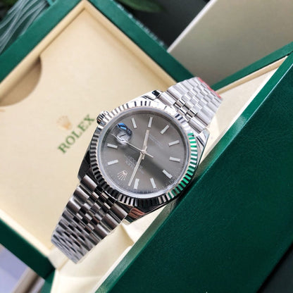 [Super Clone] Regency Classic Date 41 mm Five-Link Fluted Bezel Slate Dial 126334 6528