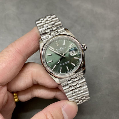 Regency Classic Date 36 mm Five-Link Domed Bezel Mint green Dial 126200 4288