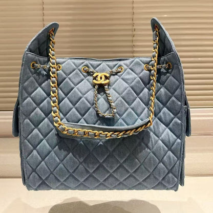 25 Medium Washed Denim Handbags Blue 34cm AS5311 B20603 U0475 25 New Collection Bag