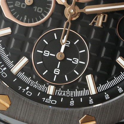 Prestige Atelier Coastal Sport Chronograph 44mm Black Dial Black Ceramic Rose Gold 3188