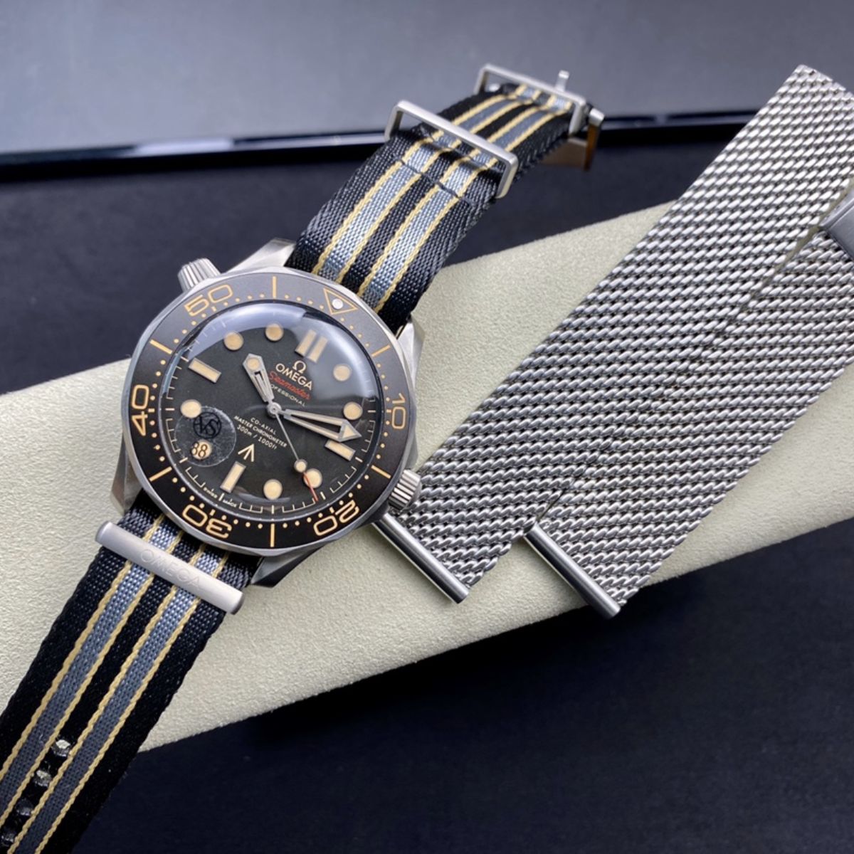 Celestial Seafarer Diver 300M 007 Edition 42mm Titanium On Nato Strap Brown Dial 7467