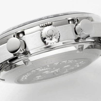 Celestial Racing Chronograph 40mm Steel On Steel White Dial 9446