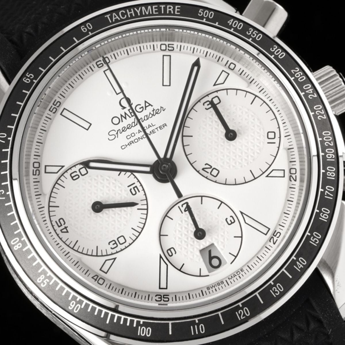 Celestial Racing Chronograph 40mm Steel On Rubber Strap White Dial 1729