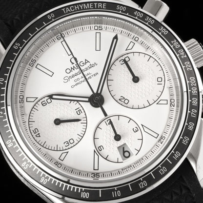 Celestial Racing Chronograph 40mm Steel On Rubber Strap White Dial 1729