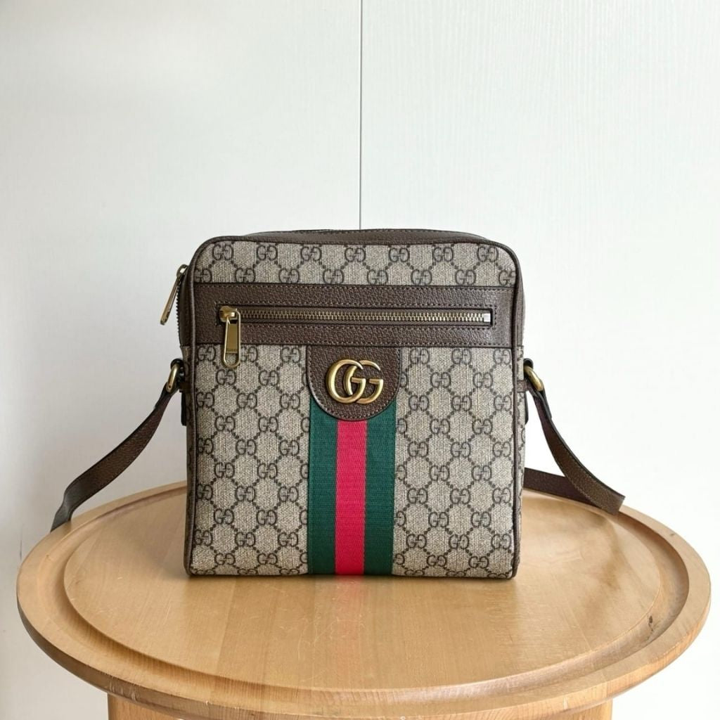 Ophidia GG Supreme Canvas Messenger Bag Brown 28Cm OPHIDIA Bag