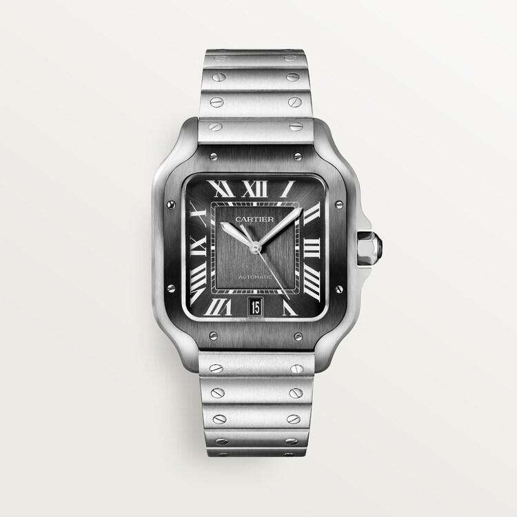 Unworn wrist watch Santos de wrist watch, Stainless Steel, 39.8mm, Ref# WSSA0037, box and papers watch