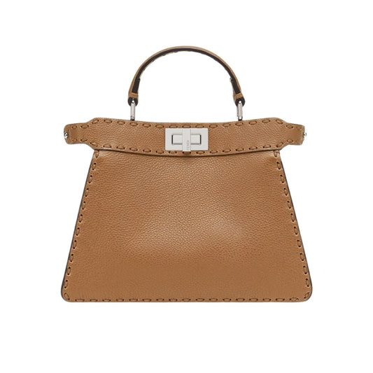 Peekaboo ISeeU Small Selleria Handbag Brown 27Cm 8Bn335Arbbf0Emr 22 New Collection Bag Peekaboo Bag