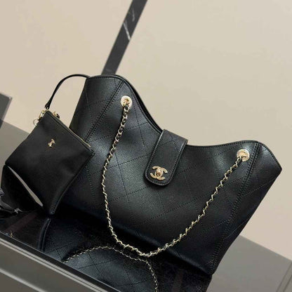 Maxi Large Grained Leather Large Shopping Bag Black 30 cm 22 New Collection Bag Shopping Bag