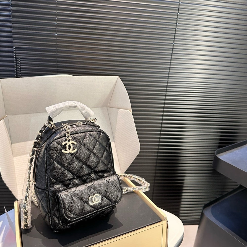 Classic Mini Grained Leather Backpacks Black 12cm AP3753 B06311 94305 Classic Bag