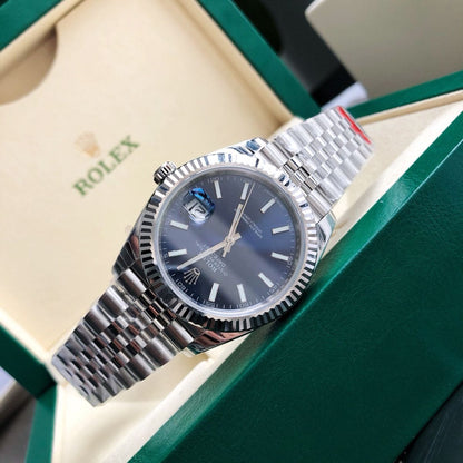 Regency Classic Date 41 mm Five-Link Fluted Bezel Bright blue Dial 126334 7483