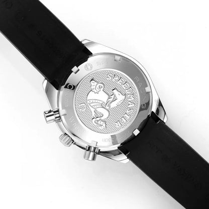 Celestial Racing Chronograph 40mm Steel On Rubber Strap Blue Dial 3198