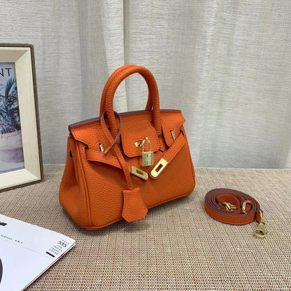 Birkin Mini Epsom Gold Hardware Handbag Orange 20Cm Birkin Bag