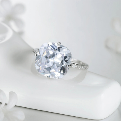 Luxury Pigeon Egg Cubic Zirconia Ring – 925 Sterling Silver
