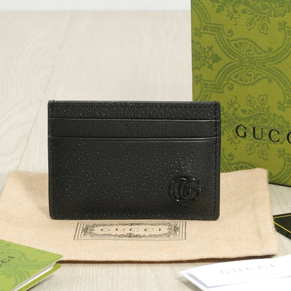 GG Marmont Leather Card Case Black 10Cm ‎657588 1T56F 1000 MARMONT Bag
