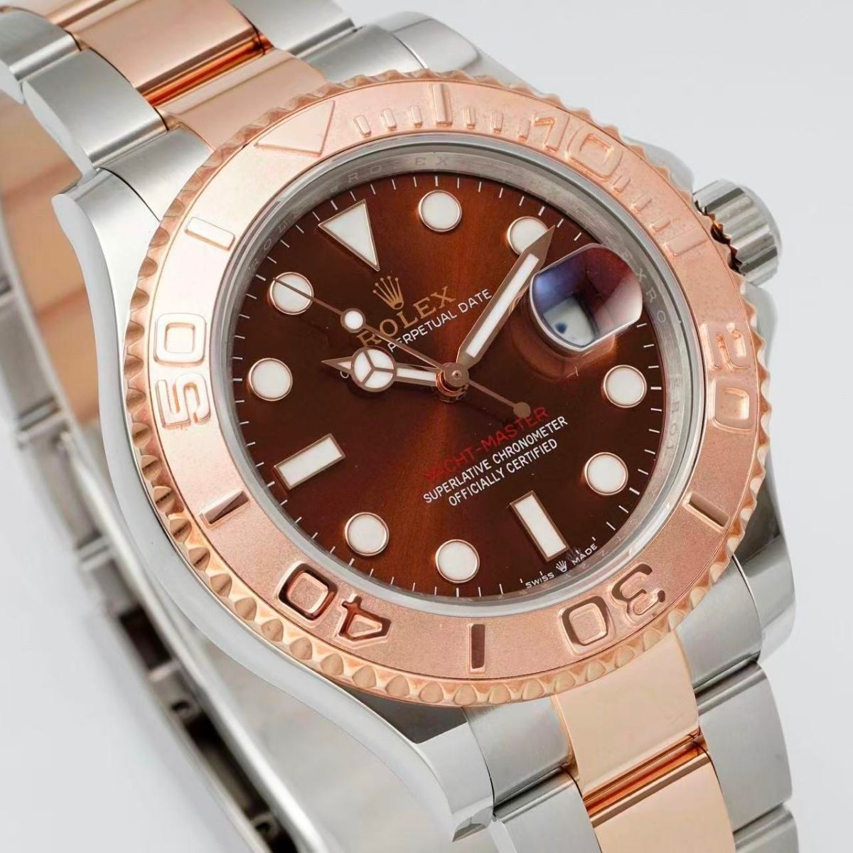 [Super Clone] Regency Marine Master 40 mm Timeless Everose Bezel Chocolate Dial 126621 4596