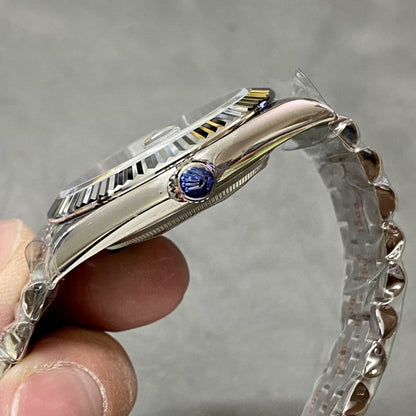 [Super Clone] Regency Classic Date 36 mm Five-Link Fluted Bezel Bright blue Dial 126234 4485