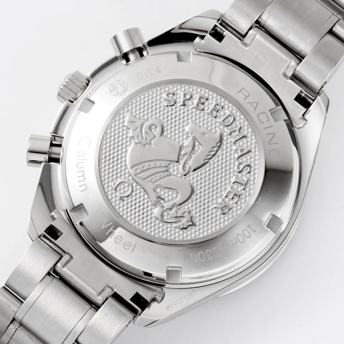 Celestial Racing Chronograph 40mm Steel On Steel Black Silver Dial 8424