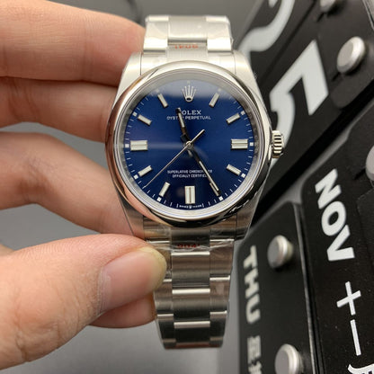 Regency Timeless Perpetual 36 mm Timeless Trapeze Bezel Blue Dial 7521