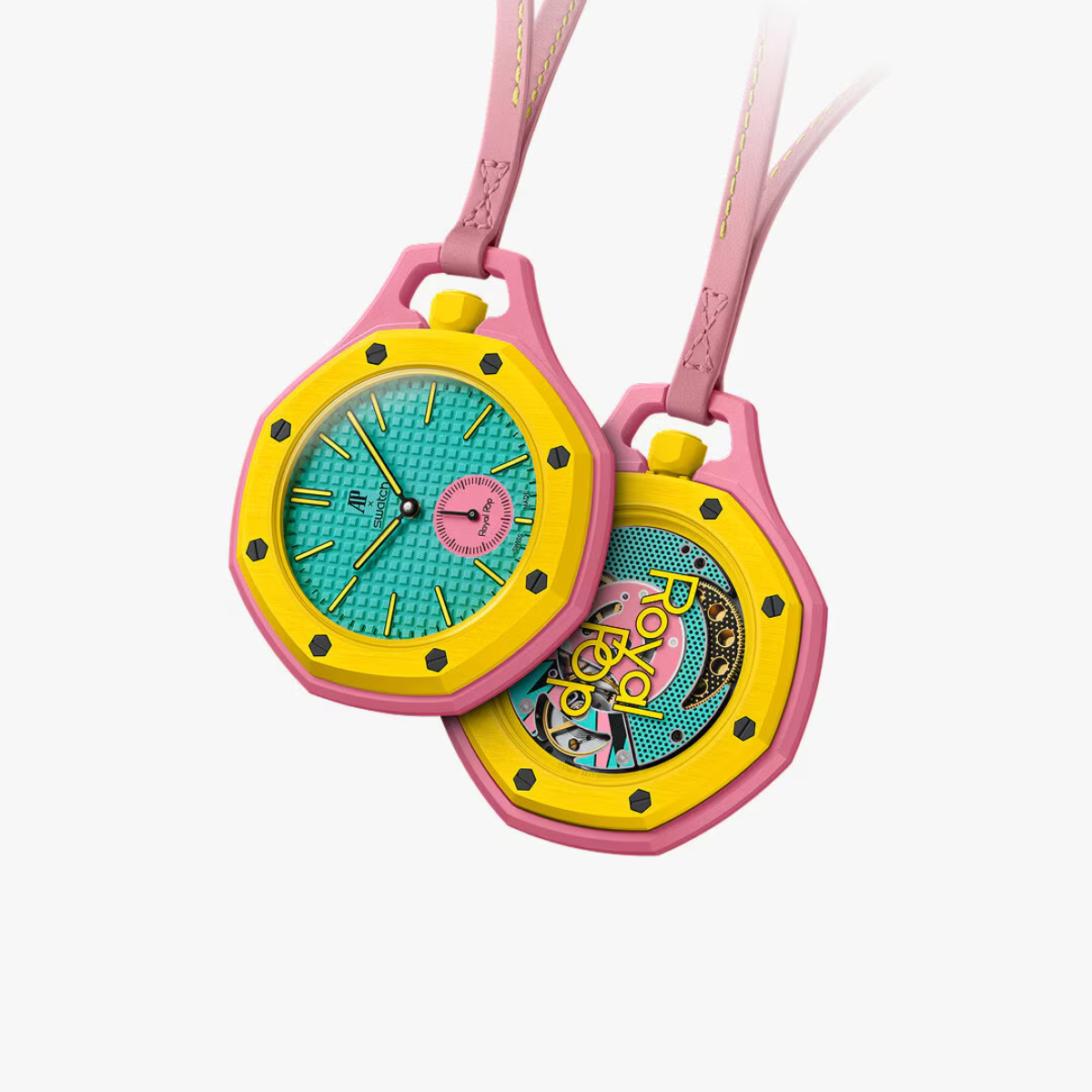 Swiss Pop Art Otg Roz Ceramic Watch 4050
