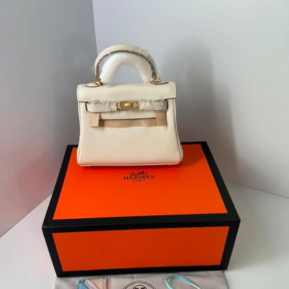 Kelly Mini Epsom Gold Hardware Handbag Craie White 20Cm Kelly Bag