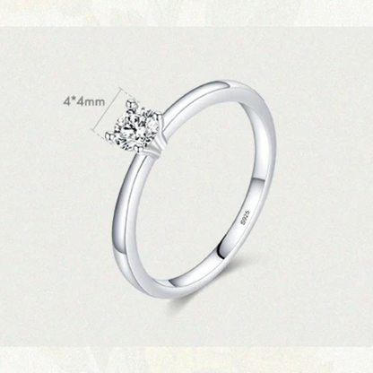 Heart Design CZ Band Ring – 925 Sterling Silver