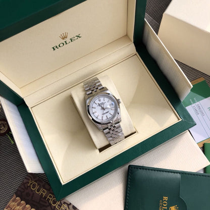 Regency Classic Date 36 mm Five-Link Domed Bezel White Dial 1168