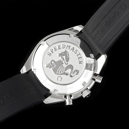 Celestial Racing Chronograph 40mm Steel On Rubber Strap White Dial 1729