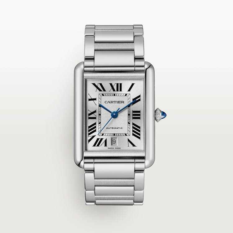Unworn wrist watch Tank Must de wrist watch, Extra-large Stainless Steel, 41mm x 31mm, Ref# WSTA0053, box and papers watch