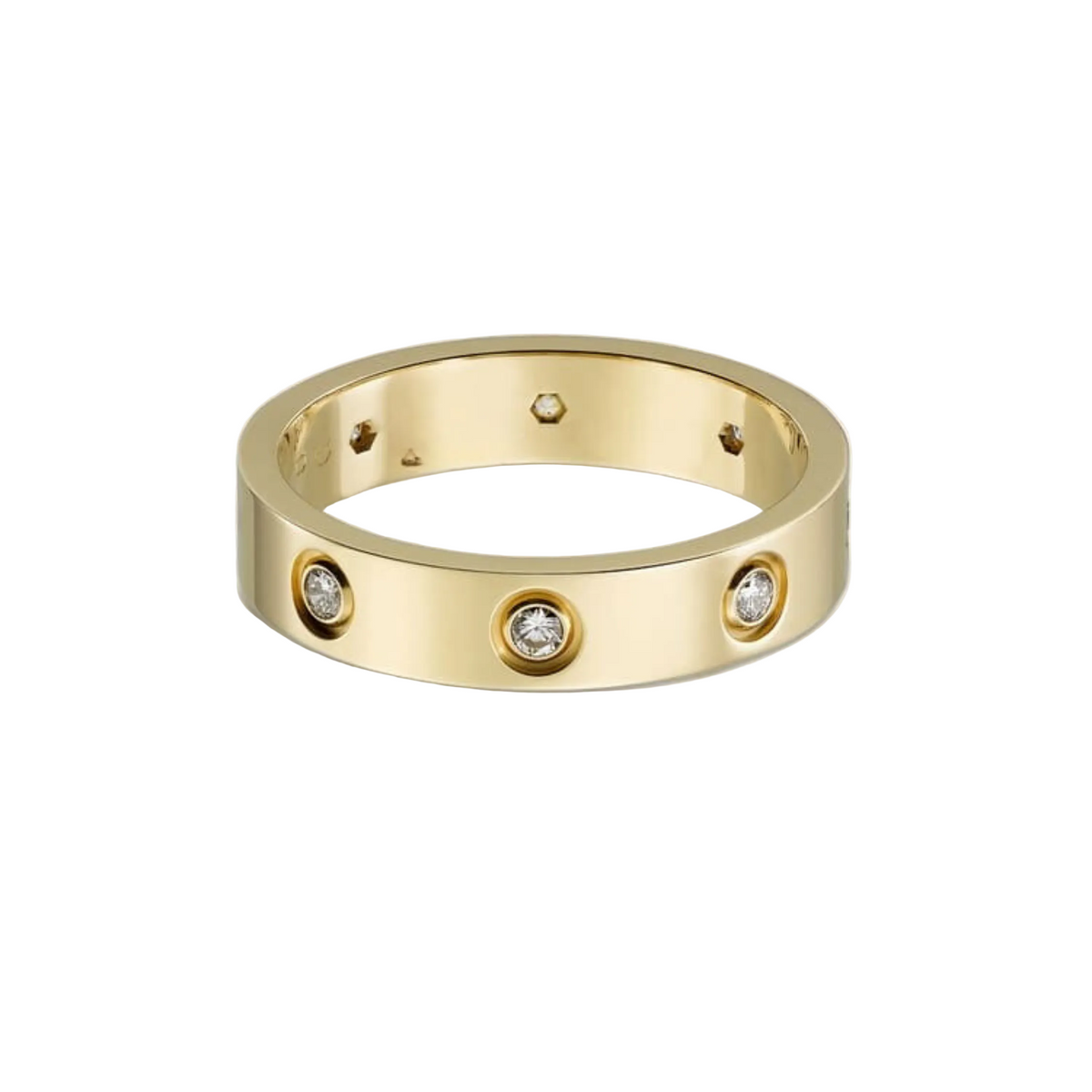 18K Celestial Love Wedding Eight Diamonds Ring