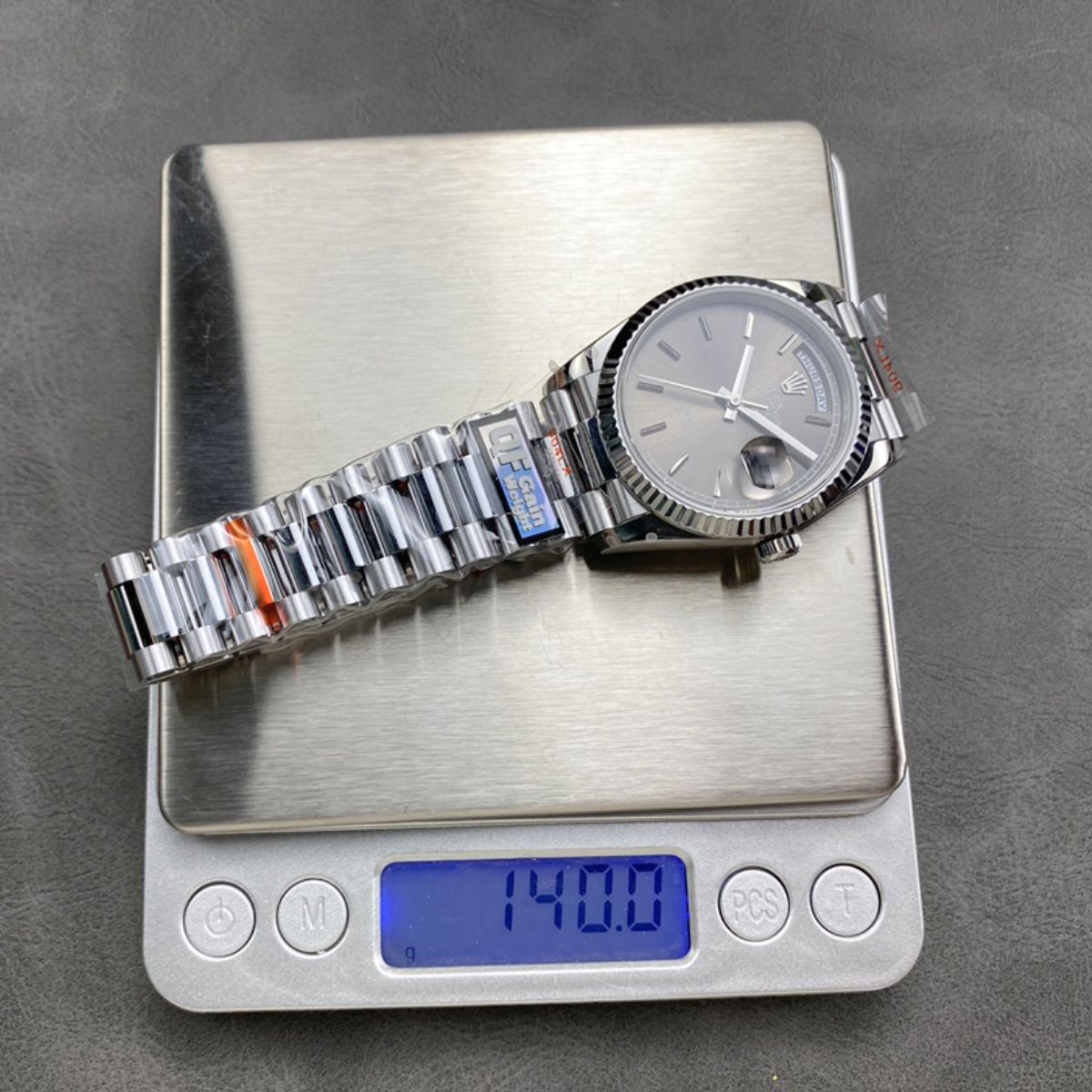 Regency Weekday 36 mm Weekday Fluted Bezel Silver Dial 128239 6433