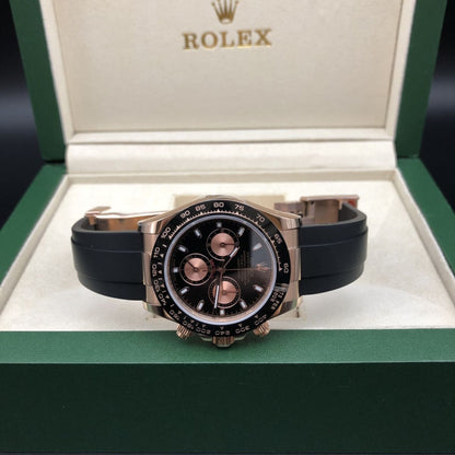 [Super Clone] Regency Racing Chronograph 40 mm Rubber Ceramic Bezel Bright black and Sundust Dial 126515LN 3594