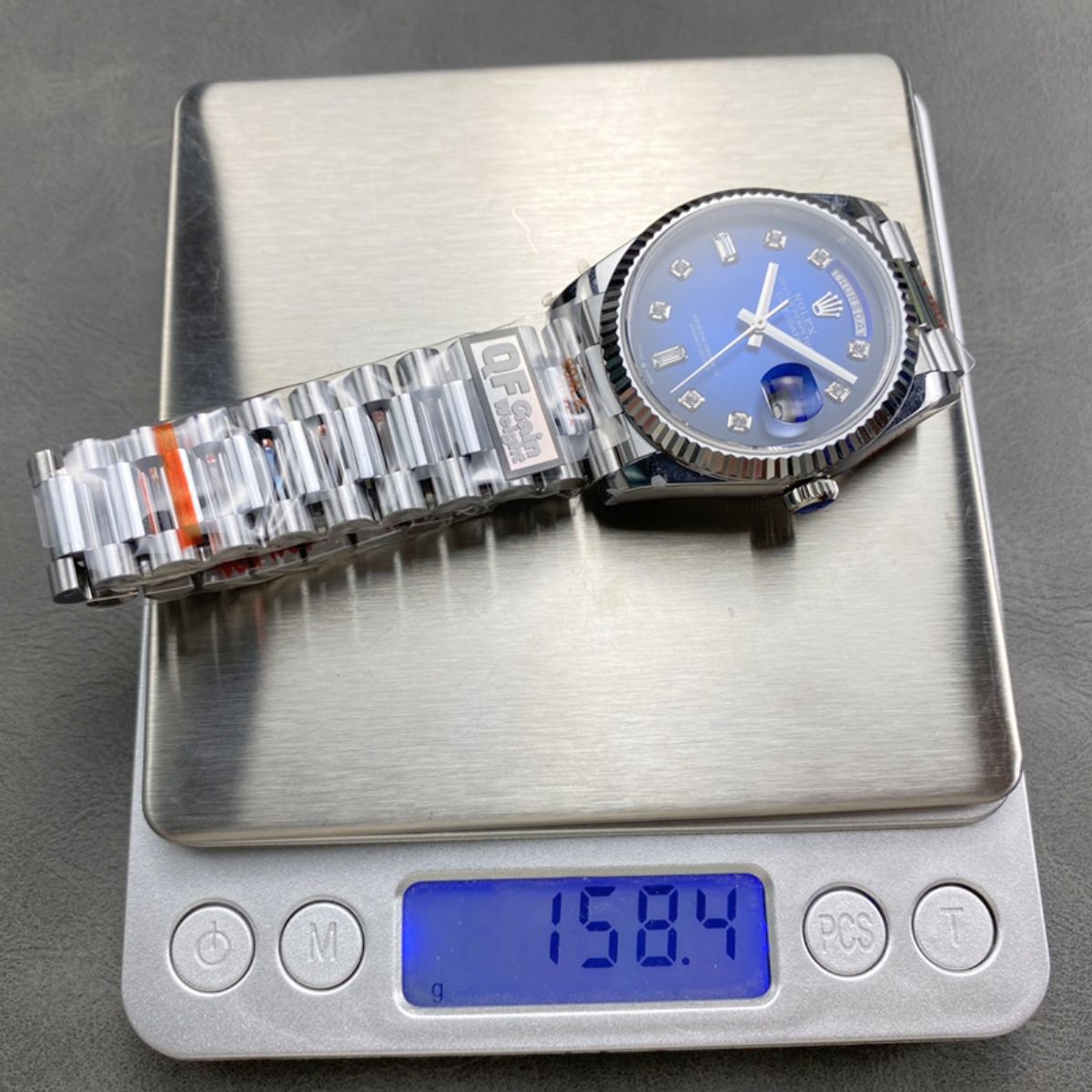 [Super Clone] Regency Weekday 36 mm Weekday Fluted Bezel Blue ombre Dial 128239 8049