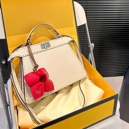 Peekaboo ISeeU Small Selleria Handbag Beige 27Cm 8Bn335Arbbf0Mu3 22 New Collection Bag Peekaboo Bag